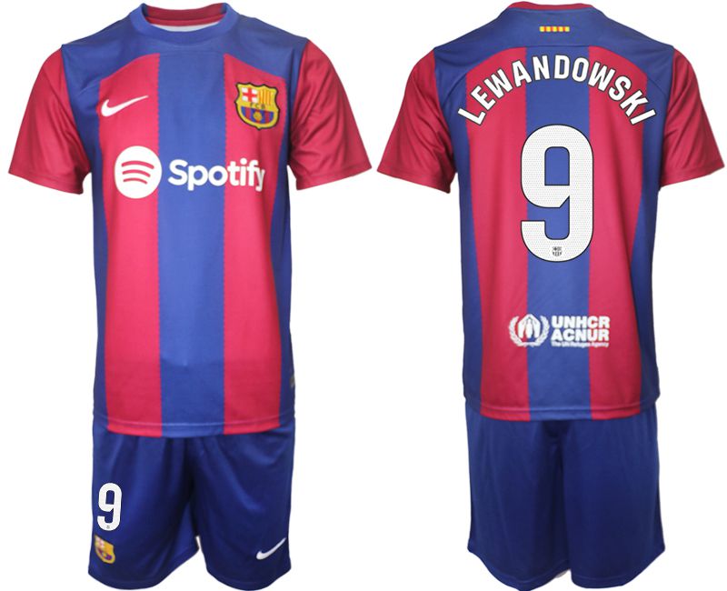 Men 2023-2024 Club Barcelona home red #9 Soccer Jersey